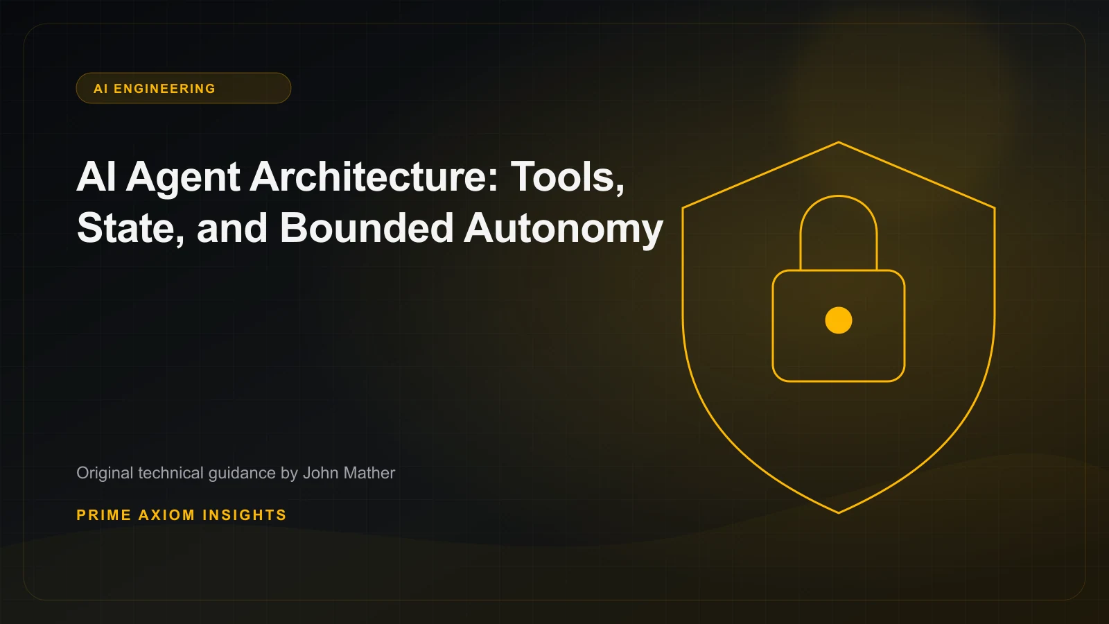Technical illustration for AI Agent Architecture: Tools, State, and Bounded Autonomy