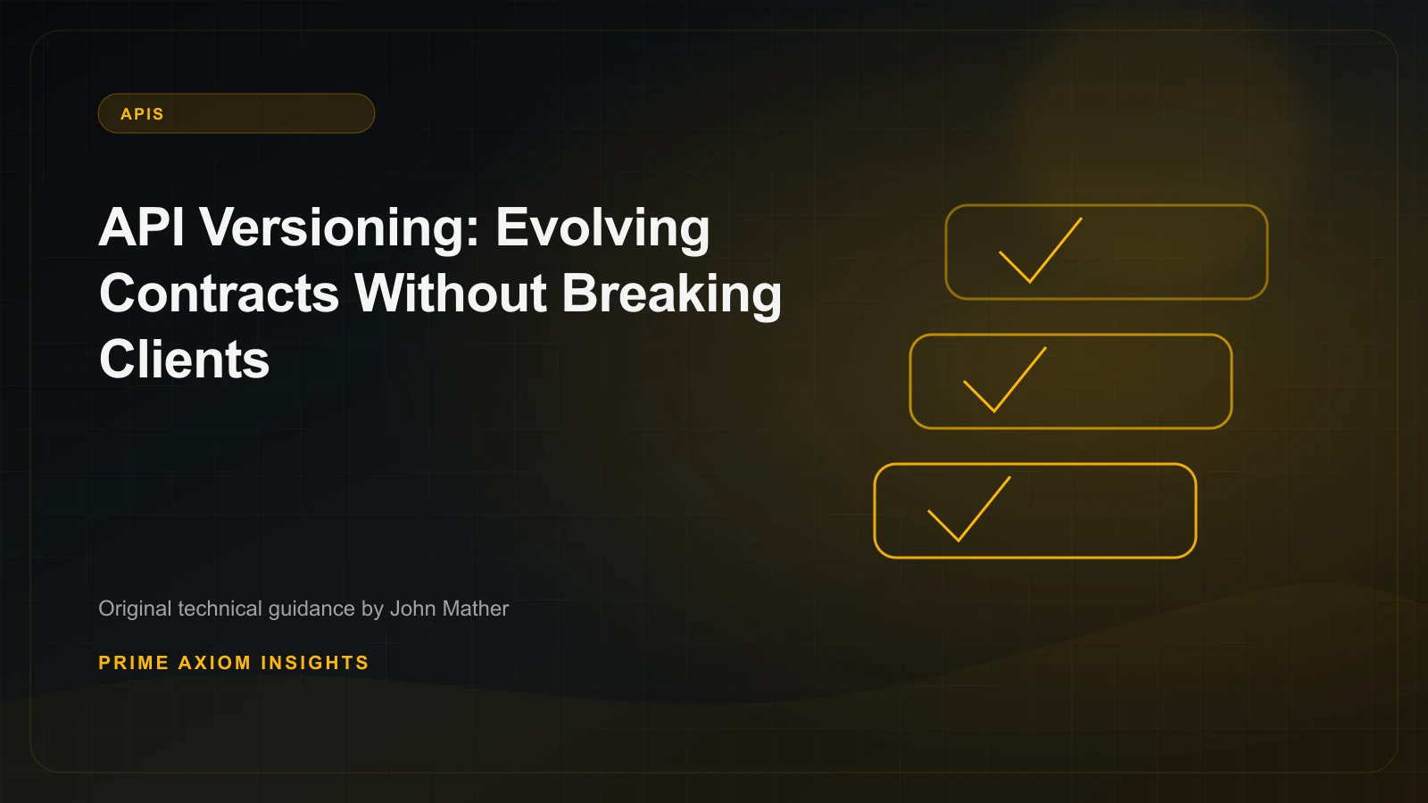 Technical illustration for API Versioning: Evolving Contracts Without Breaking Clients