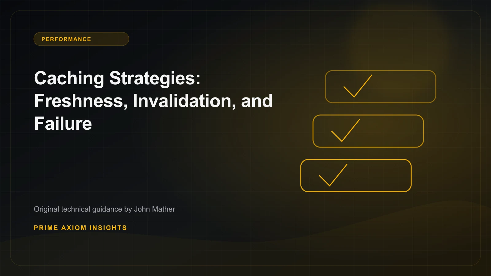 Technical illustration for Caching Strategies: Freshness, Invalidation, and Failure