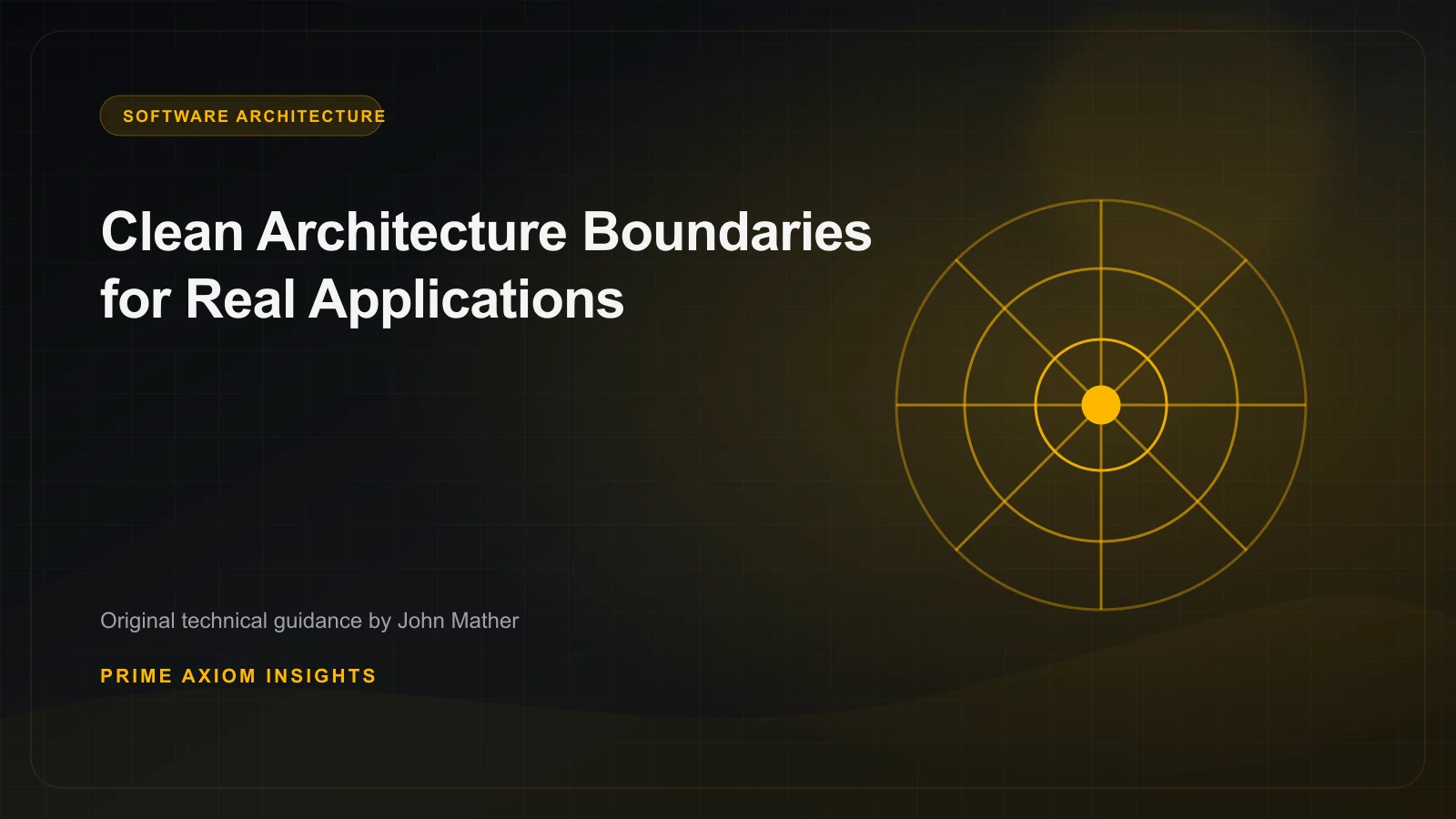 Application policies at the center with adapters and infrastructure around them