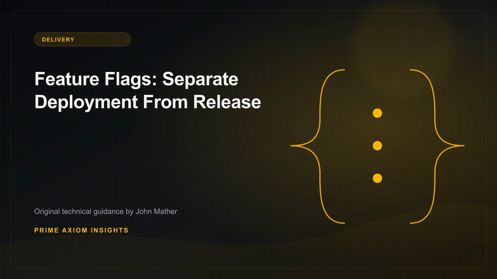 Technical illustration for Feature Flags: Separate Deployment From Release