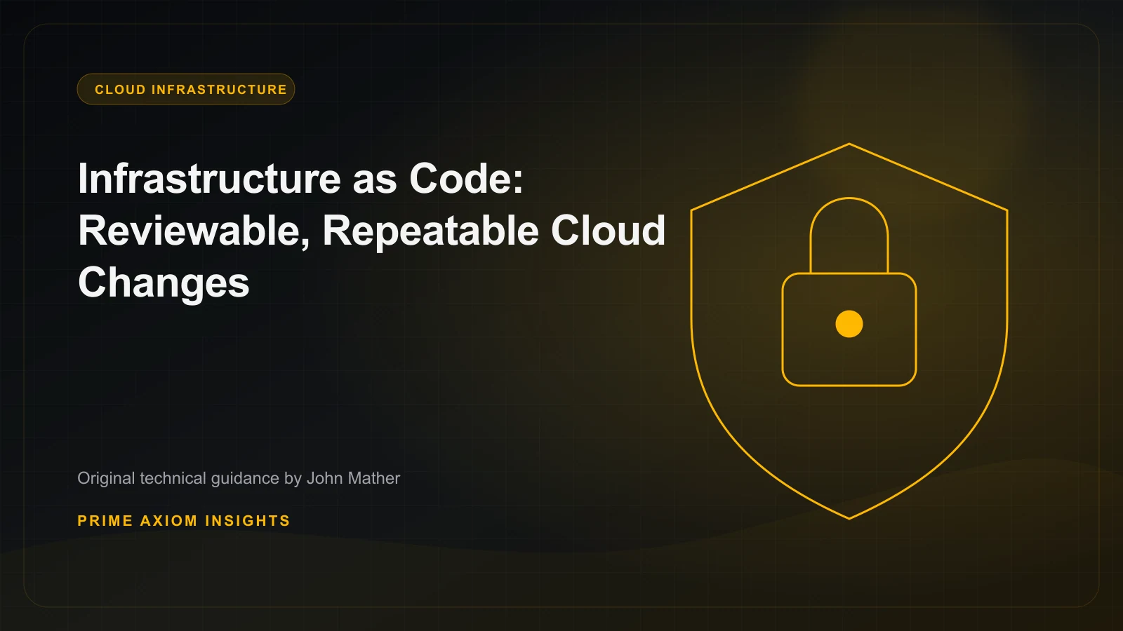 Technical illustration for Infrastructure as Code: Reviewable, Repeatable Cloud Changes