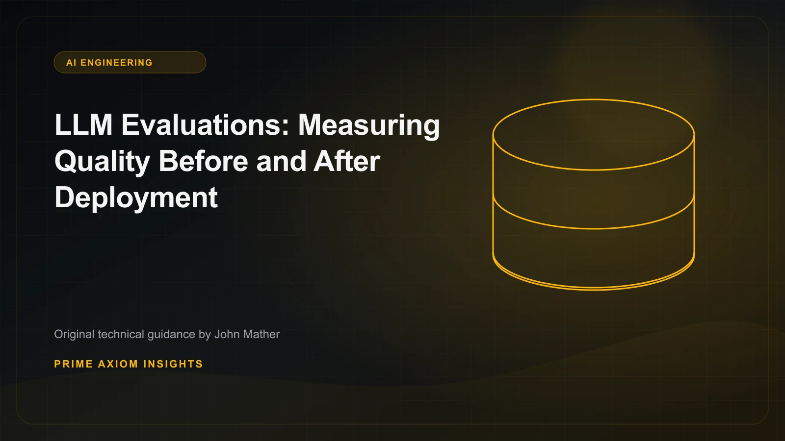 Technical illustration for LLM Evaluations: Measuring Quality Before and After Deployment