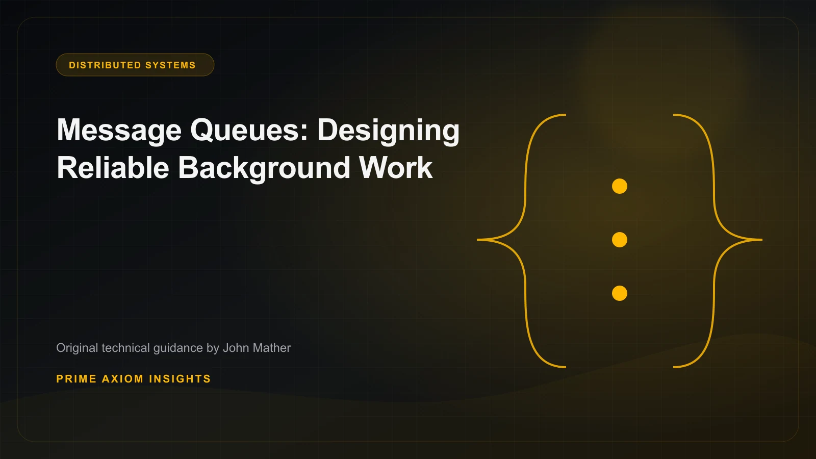 Technical illustration for Message Queues: Designing Reliable Background Work