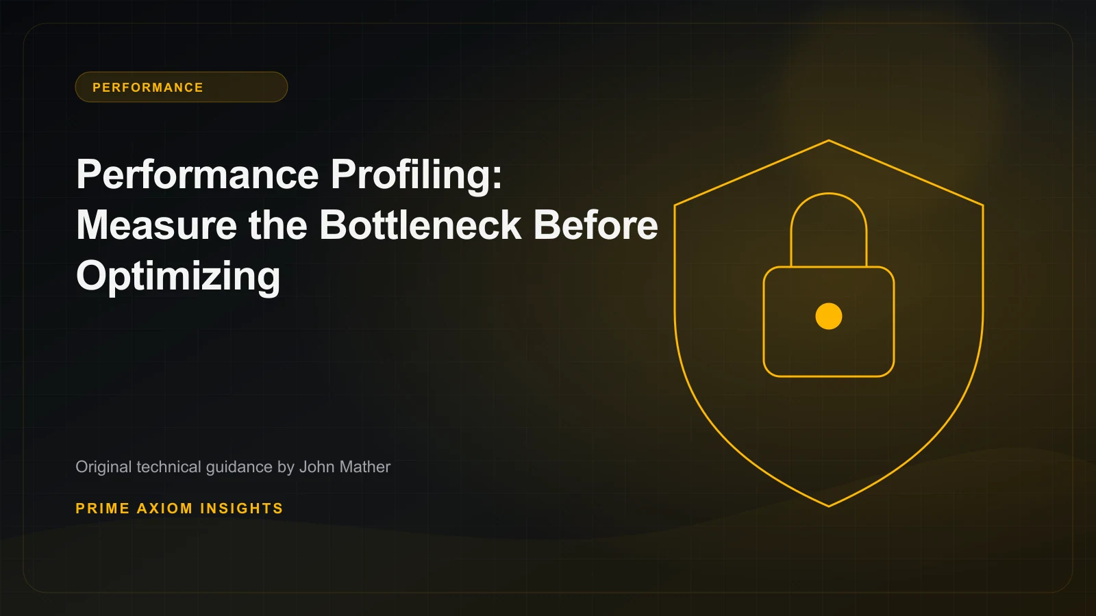 Technical illustration for Performance Profiling: Measure the Bottleneck Before Optimizing