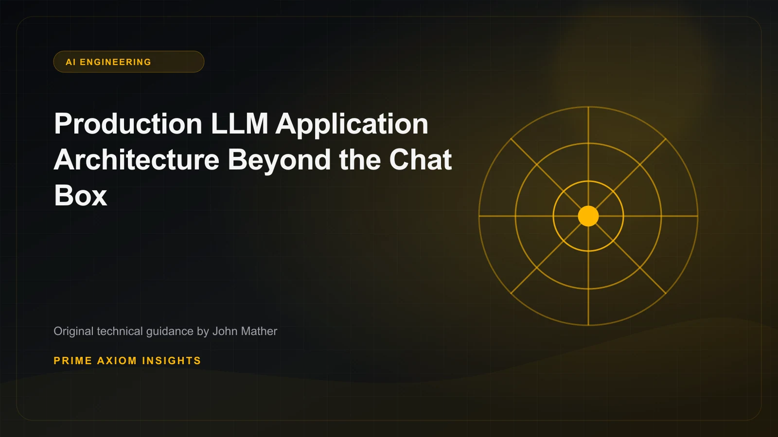 Technical illustration for Production LLM Application Architecture Beyond the Chat Box
