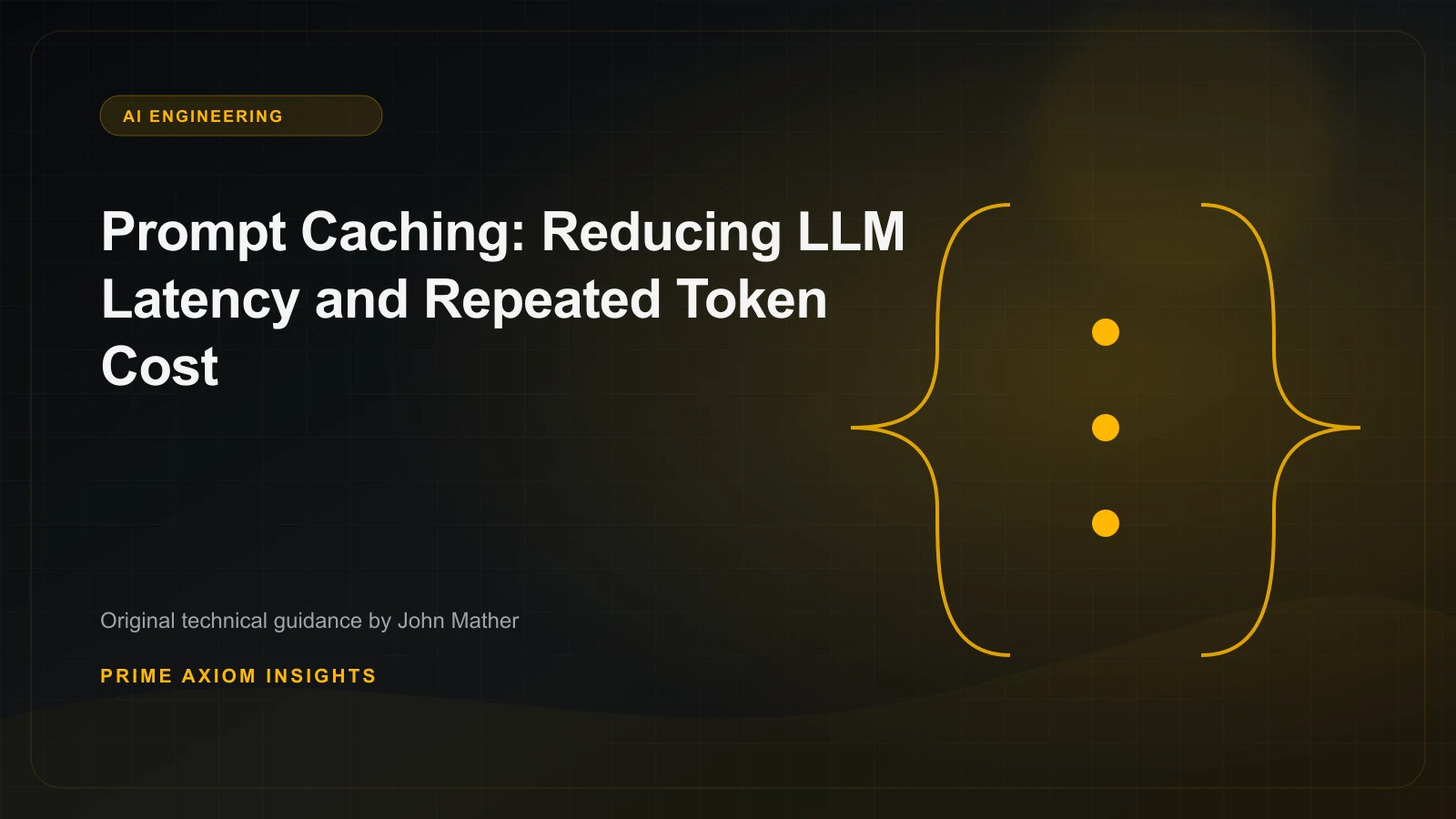 Technical illustration for Prompt Caching: Reducing LLM Latency and Repeated Token Cost
