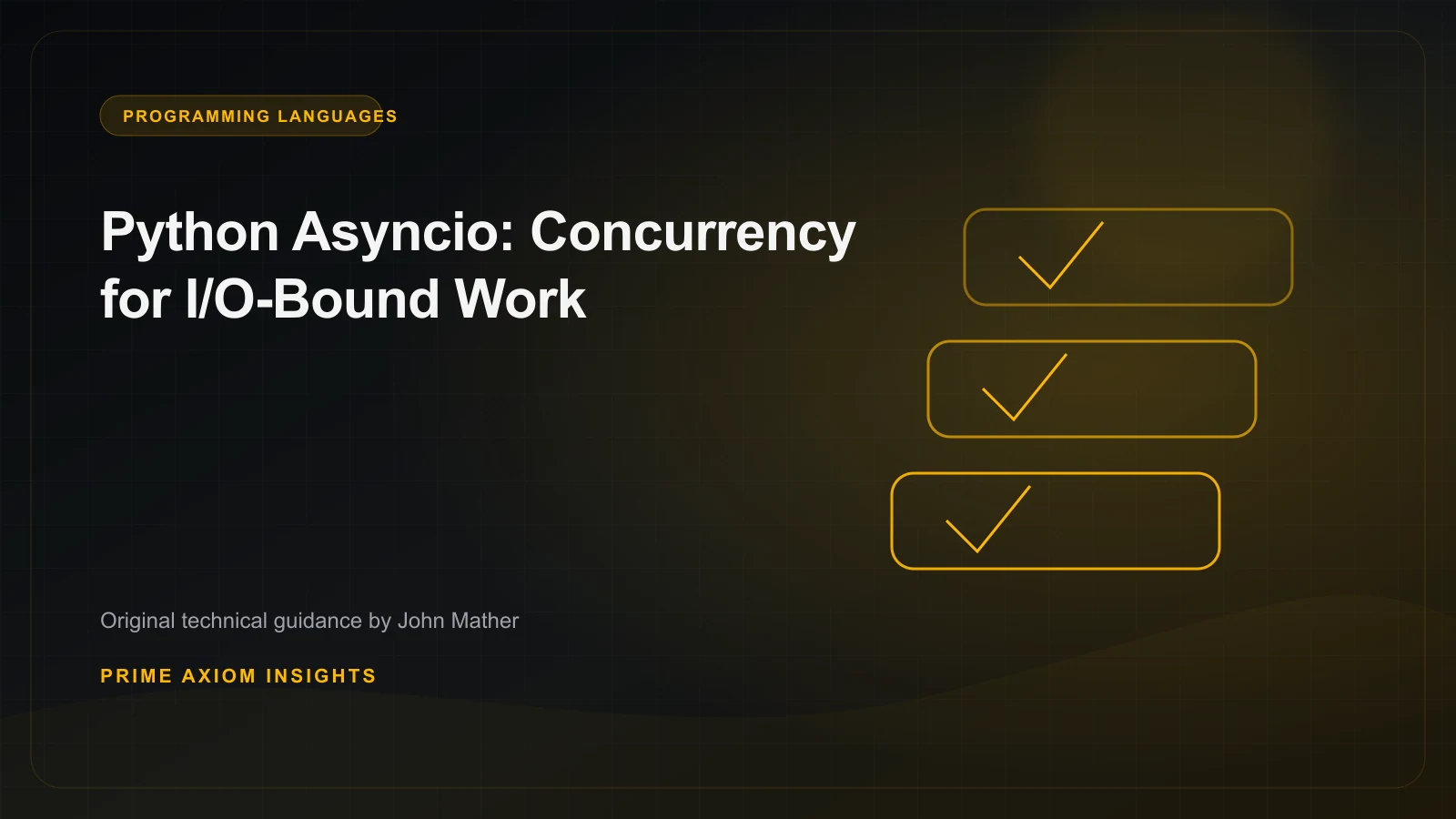 Technical illustration for Python Asyncio: Concurrency for I/O-Bound Work