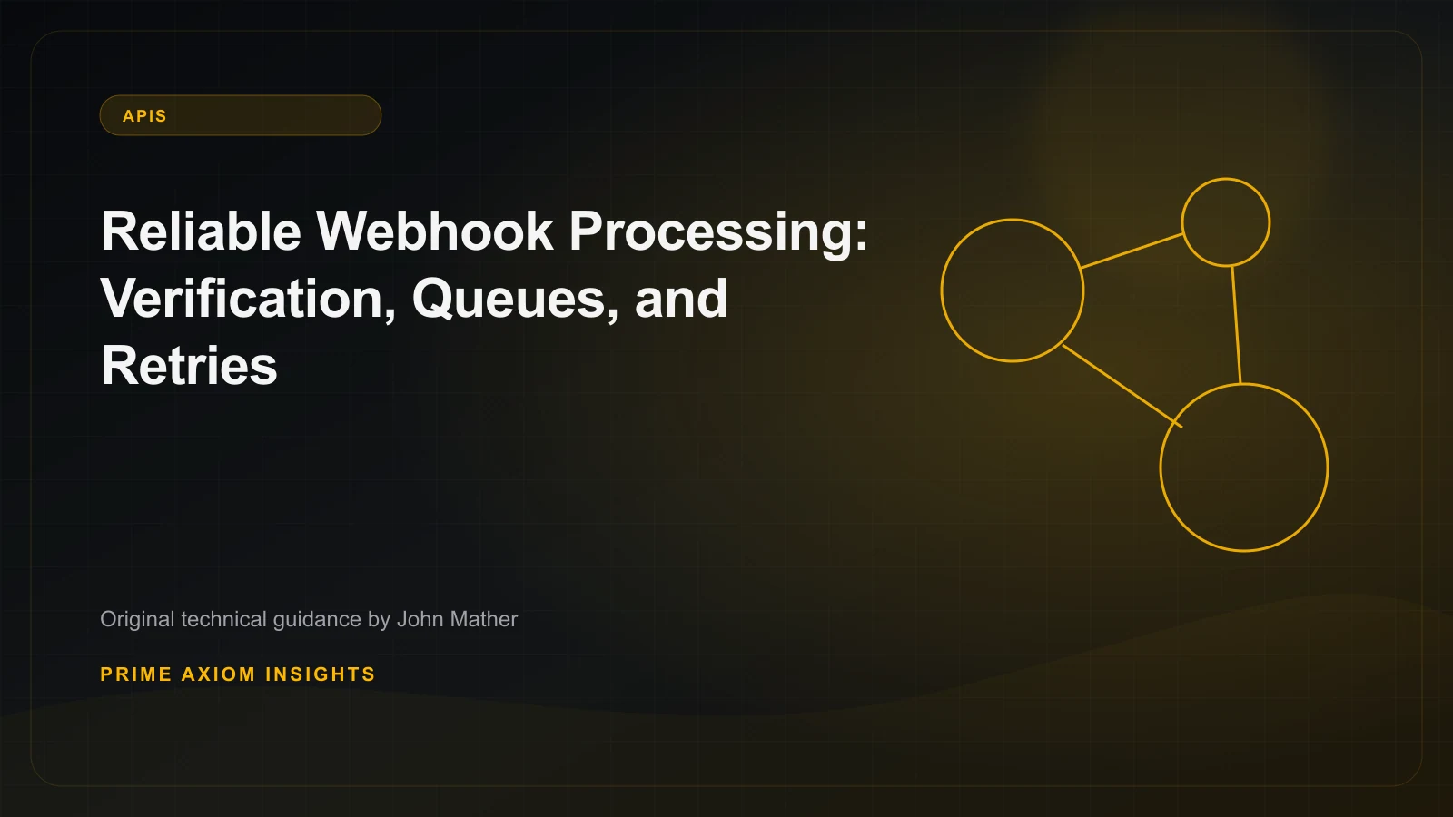 Technical illustration for Reliable Webhook Processing: Verification, Queues, and Retries