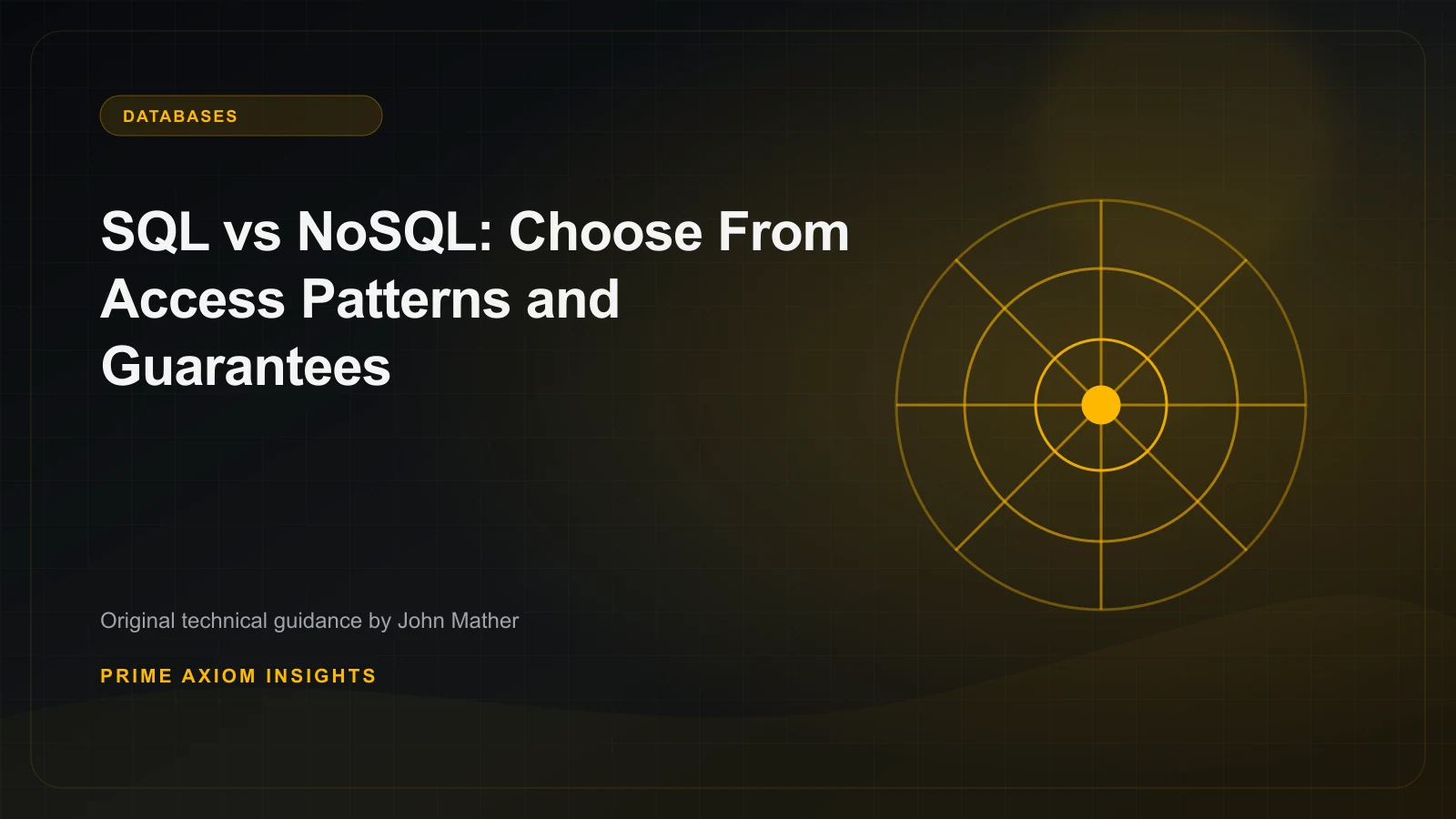 Technical illustration for SQL vs NoSQL: Choose From Access Patterns and Guarantees