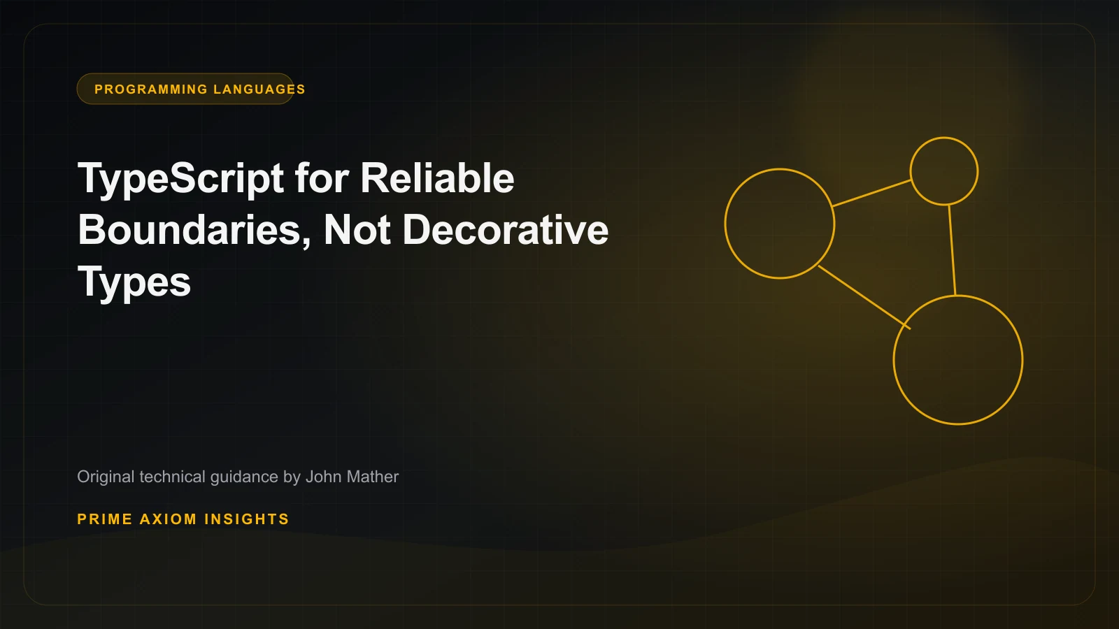Technical illustration for TypeScript for Reliable Boundaries, Not Decorative Types